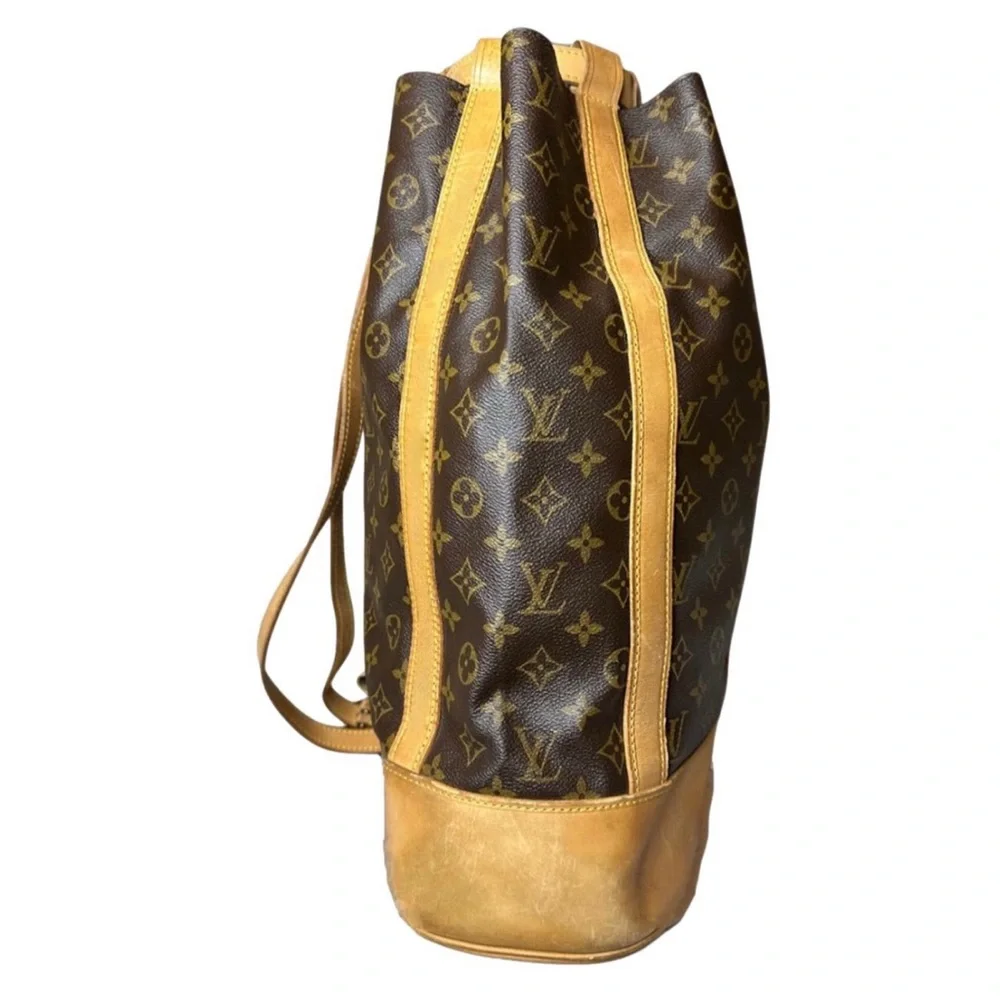 LOUIS VUITTON LV Monogram Randonnee GM Backpack Duffle Shoulder Bag RARE HTF